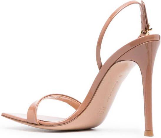 Gianvito Rossi Ribbon leren sandalen Beige