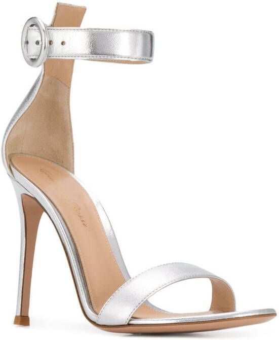 Gianvito Rossi Sandalen met open neus Zilver