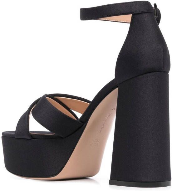 Gianvito Rossi Sheridan sandalen met plateauzool Zwart