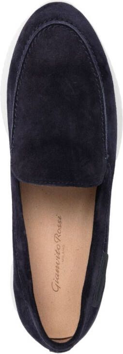 Gianvito Rossi Yatchclub suède loafers Blauw