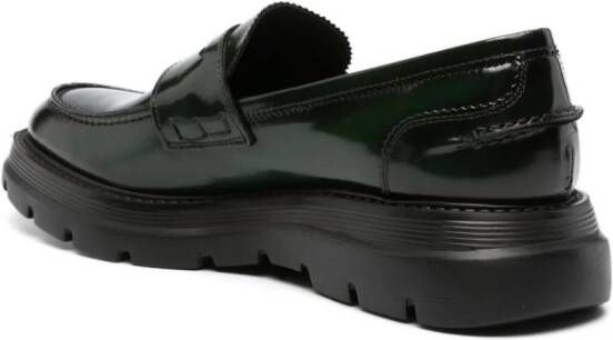 Giuliano Galiano Leren loafers Groen