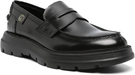 Giuliano Galiano Leren loafers Zwart