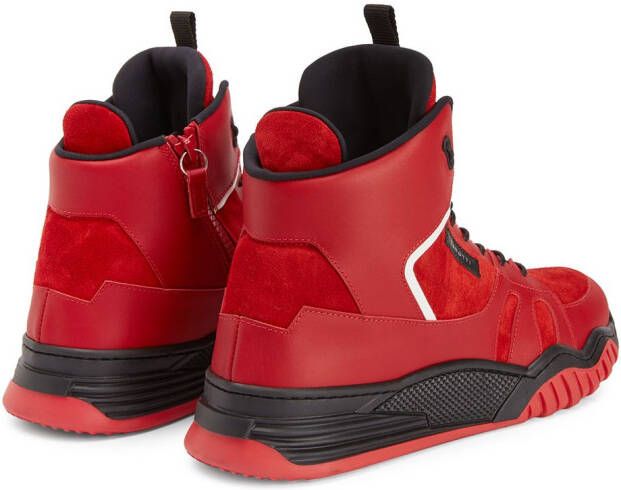 Giuseppe Junior Talon sneakers met suède afwerking Rood