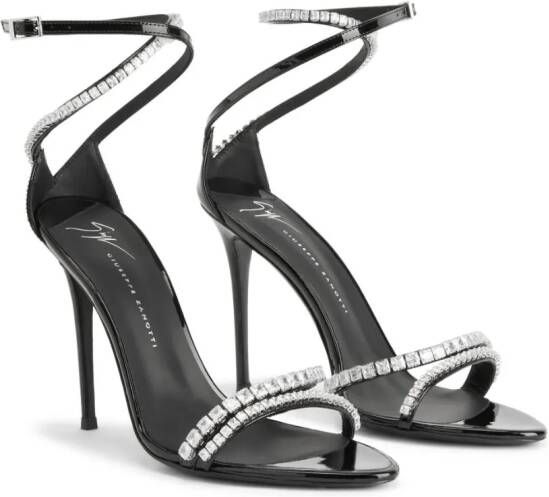 Giuseppe Zanotti Abileene sandalen verfraaid met kristallen Zwart