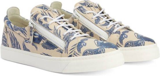 Giuseppe Zanotti Abstract low-top sneakers Beige