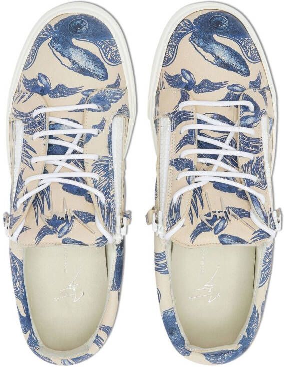 Giuseppe Zanotti Abstract low-top sneakers Beige