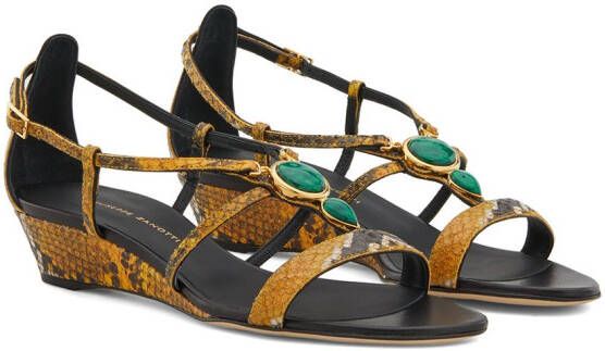 Giuseppe Zanotti Adelaide sandalen met python-print Veelkleurig