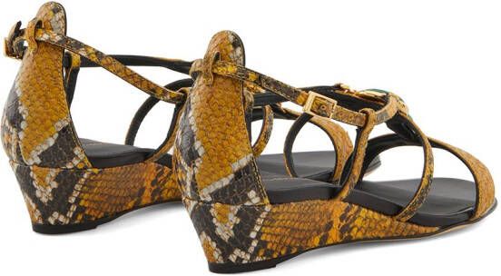 Giuseppe Zanotti Adelaide sandalen met python-print Veelkleurig