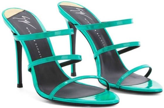 Giuseppe Zanotti Alimha leren sandalen Groen