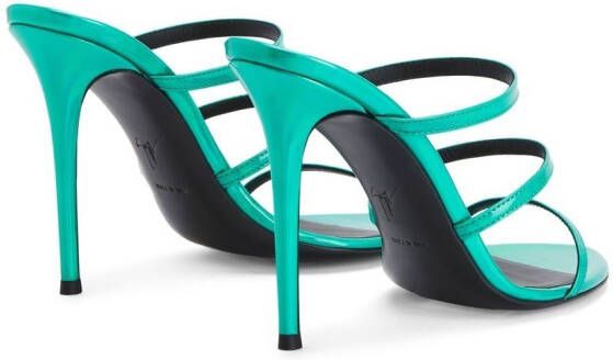 Giuseppe Zanotti Alimha leren sandalen Groen