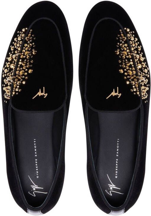 Giuseppe Zanotti Alvaro loafers met studs Zwart