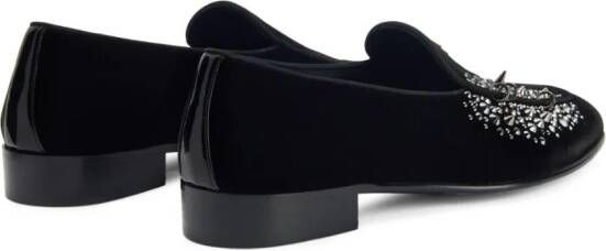 Giuseppe Zanotti Alvaro loafers verfraaid met studs Zwart