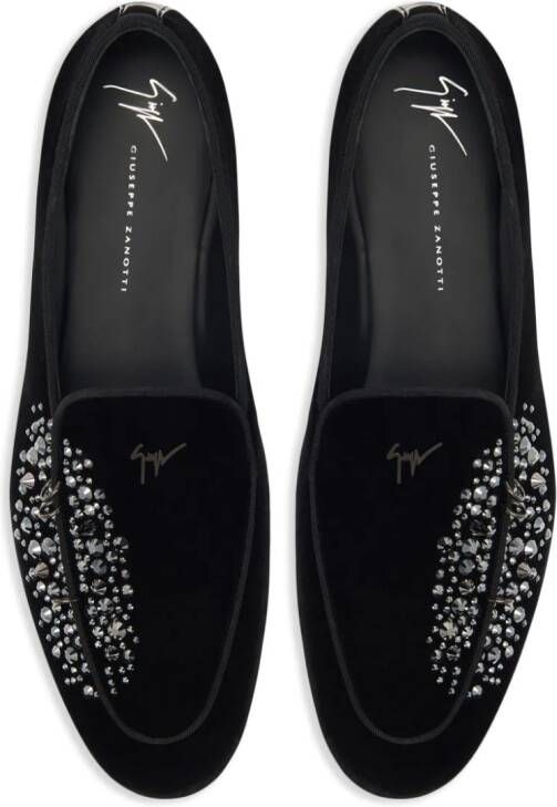 Giuseppe Zanotti Alvaro loafers verfraaid met studs Zwart