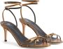 Giuseppe Zanotti Amiila metallic leren sandalen Bruin - Thumbnail 2