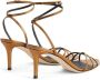 Giuseppe Zanotti Amiila metallic leren sandalen Bruin - Thumbnail 3