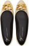 Giuseppe Zanotti Amur ballerina pumps met logoplakkaat Goud - Thumbnail 4