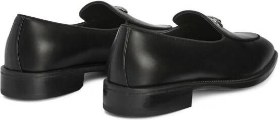 Giuseppe Zanotti Archibald loafers met gespdetail Zwart