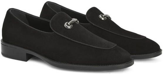 Giuseppe Zanotti Archibald suède loafers Zwart