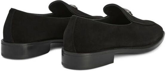 Giuseppe Zanotti Archibald suède loafers Zwart