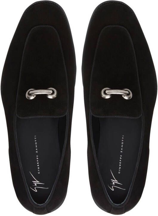 Giuseppe Zanotti Archibald suède loafers Zwart