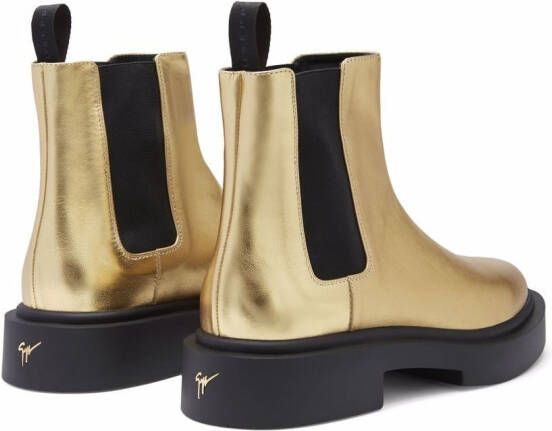 Giuseppe Zanotti Aston G enkellaarzen Goud