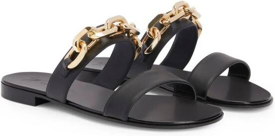 Giuseppe Zanotti Aubert sandalen met ketting Zwart