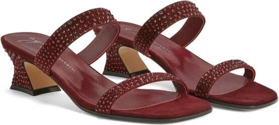 Giuseppe Zanotti Aude sandalen met stras Rood