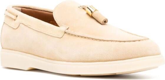 Giuseppe Zanotti Avela suède loafers met kwastje Beige