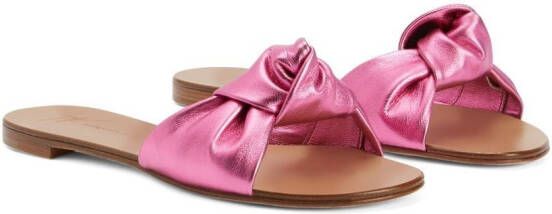 Giuseppe Zanotti Aycha sandalen met knoopdetail Roze