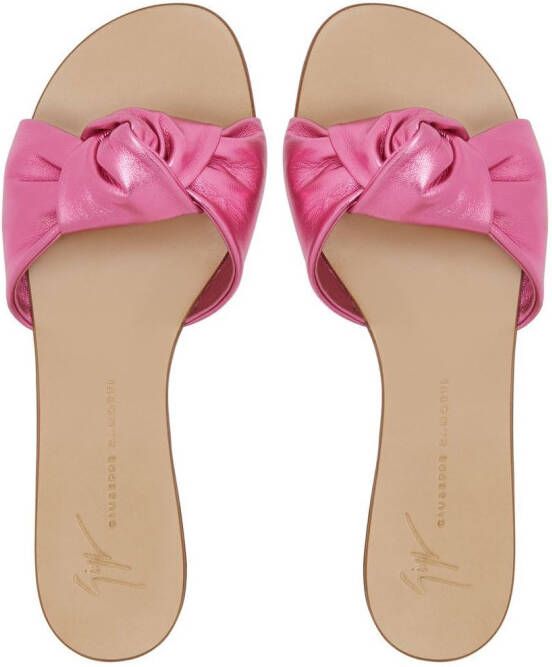 Giuseppe Zanotti Aycha sandalen met knoopdetail Roze