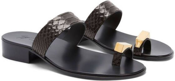 Giuseppe Zanotti Bardack sandalen met dubbele bandjes Bruin