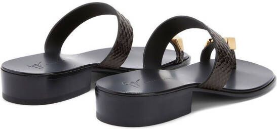 Giuseppe Zanotti Bardack sandalen met dubbele bandjes Bruin