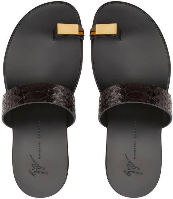 Giuseppe Zanotti Bardack sandalen met dubbele bandjes Bruin