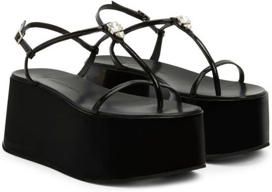 Giuseppe Zanotti Barnak sandalen met plateauzool Zwart