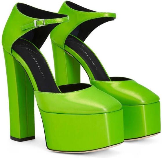 Giuseppe Zanotti Bebe pumps met plateauzool Groen