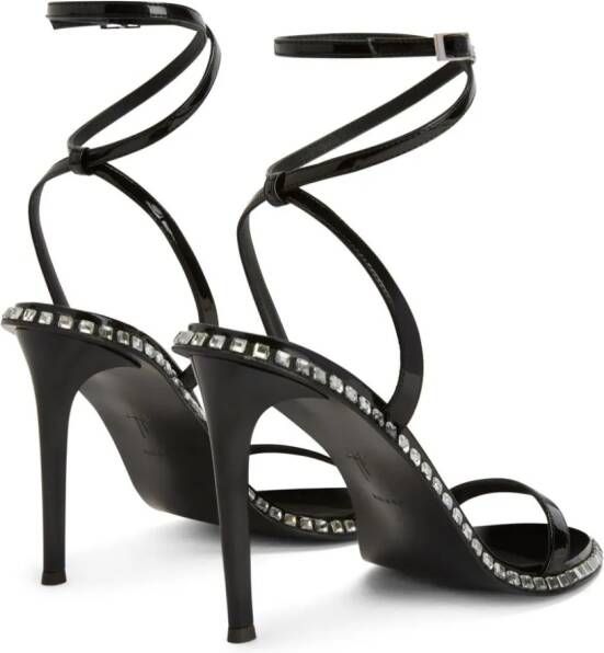 Giuseppe Zanotti Bellatriks sandalen met stras Zwart