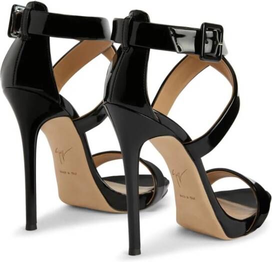 Giuseppe Zanotti Bellis leren sandalen Zwart