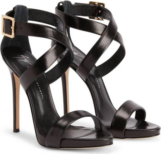 Giuseppe Zanotti Bellis leren sandalen Zwart