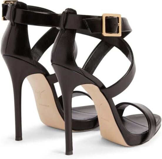 Giuseppe Zanotti Bellis leren sandalen Zwart