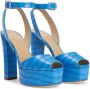 Giuseppe Zanotti Betty sandalen met krokodillenprint Blauw - Thumbnail 2