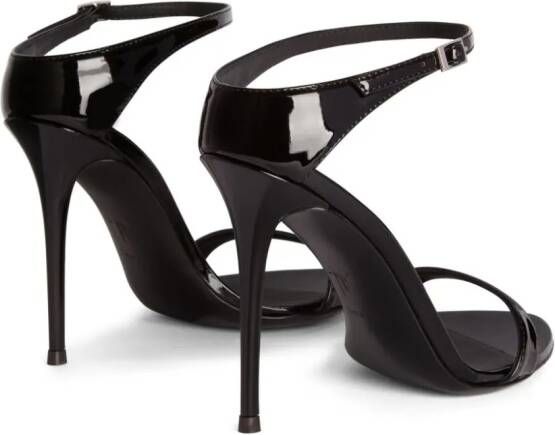 Giuseppe Zanotti Beverlee leren sandalen 105 mm Zwart