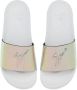 Giuseppe Zanotti Brett iriserende slippers Wit - Thumbnail 4