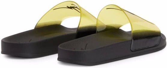 Giuseppe Zanotti Brett slippers Geel