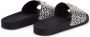 Giuseppe Zanotti Brett slippers met monogram Zwart - Thumbnail 3