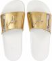 Giuseppe Zanotti Brett slippers met rits Goud - Thumbnail 4