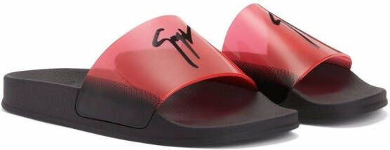 Giuseppe Zanotti Brett slippers Rood