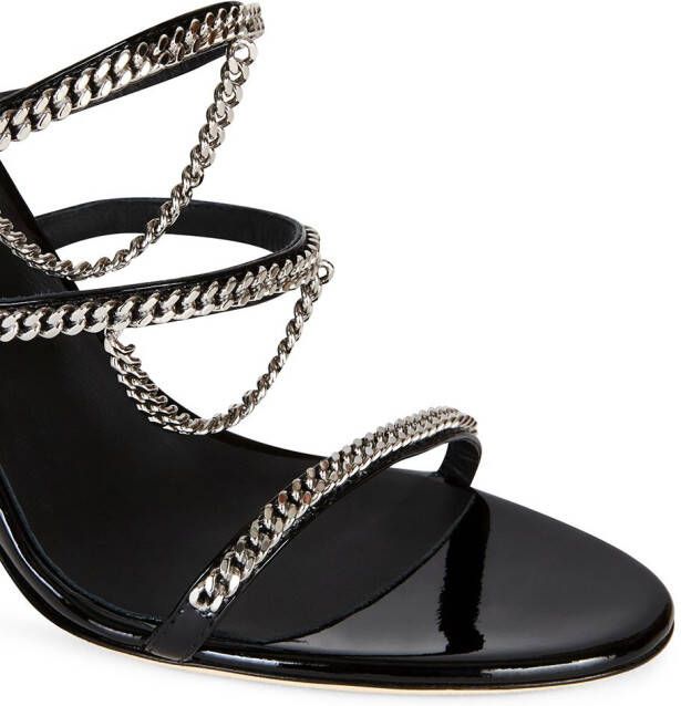 Giuseppe Zanotti Catena sandalen met kettingbandje Zwart