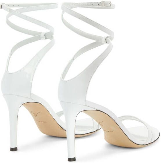 Giuseppe Zanotti Catia leren sandalen Wit