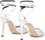 Giuseppe Zanotti Catia leren sandalen Zilver - Thumbnail 3