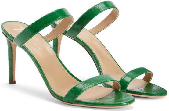 Giuseppe Zanotti Claista stiletto sandalen Groen